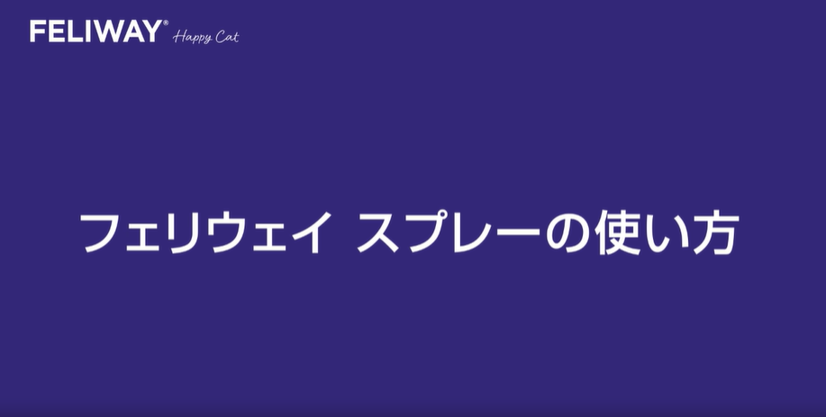 【動画】フェリウェイ スプレー使い方（1分7秒）